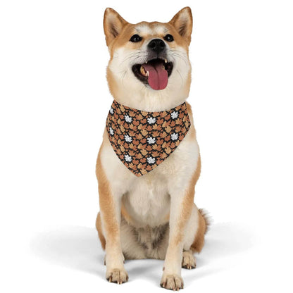 Maple Leaves Animal Scarf Pet Adjustable Bandanas for Dogs Cats - DeRose Seasonal