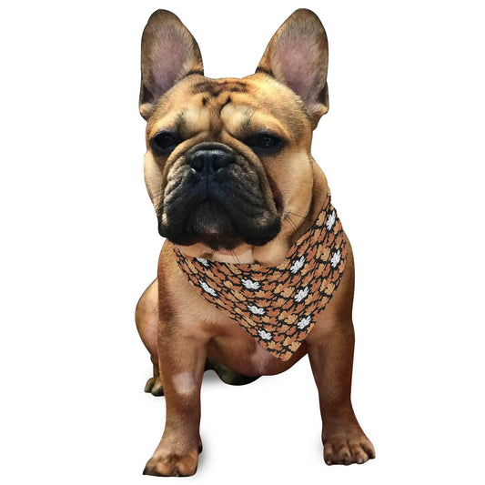 Maple Leaves Animal Scarf Pet Adjustable Bandanas for Dogs Cats - DeRose Seasonal