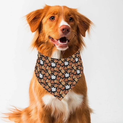 Maple Leaves Animal Scarf Pet Adjustable Bandanas for Dogs Cats - DeRose Seasonal