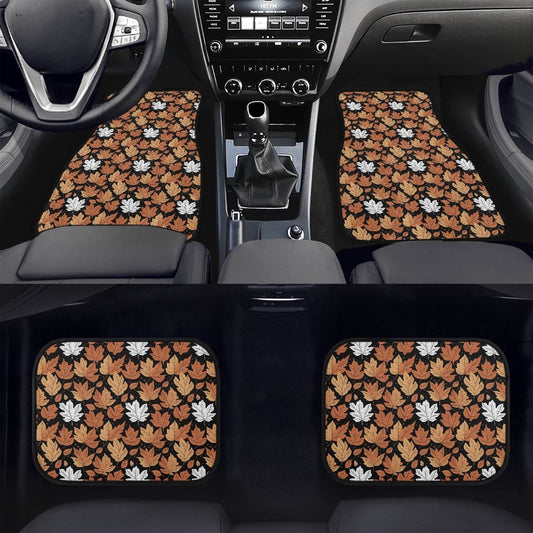 Maple Leaves Car Floor Mats - 4Pcs - DeRose Seasonal