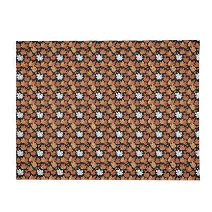Maple Leaves Flannel Breathable Blanket 4 Sizes - DeRose Seasonal