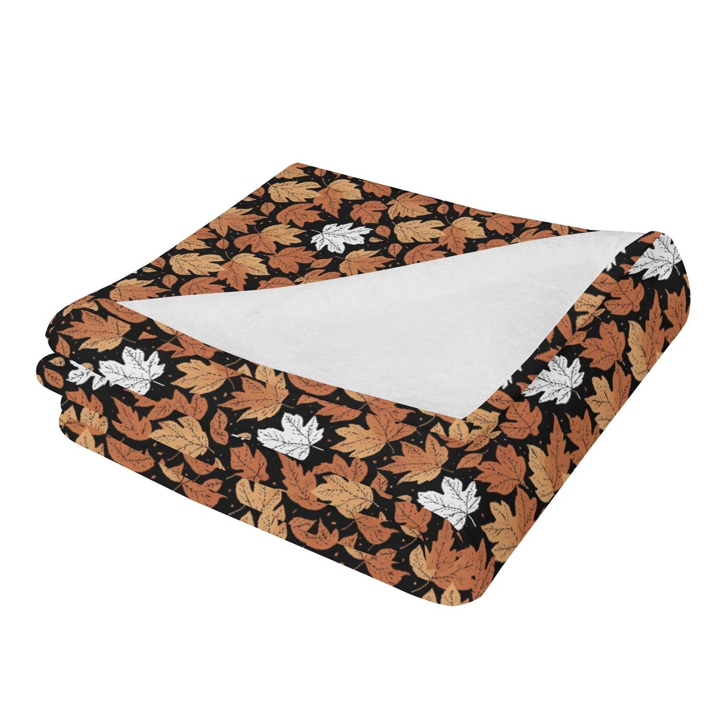 Maple Leaves Flannel Breathable Blanket 4 Sizes - DeRose Seasonal