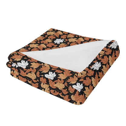 Maple Leaves Flannel Breathable Blanket 4 Sizes - DeRose Seasonal