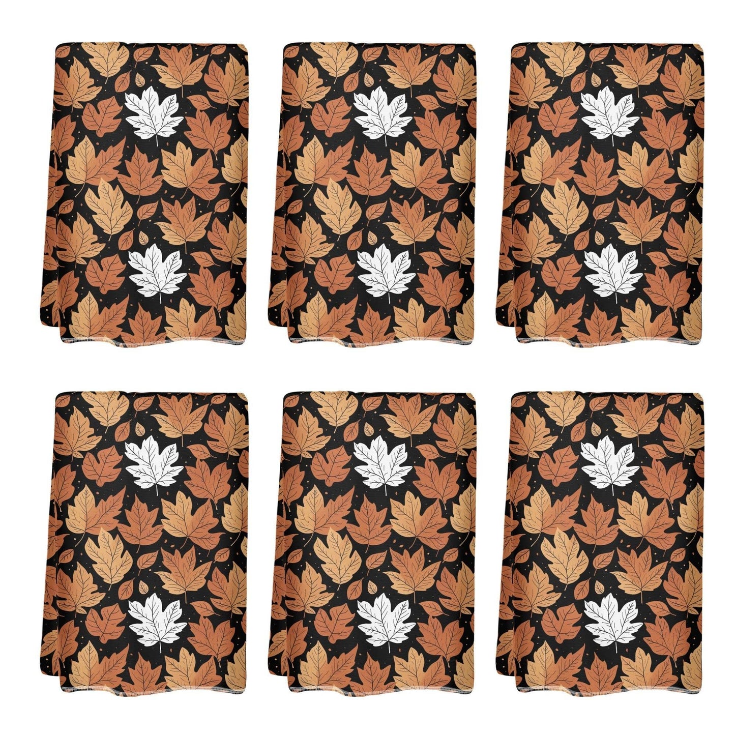 Maple Leaves Hand Towels (6 Pcs) - DeRose Seasonal