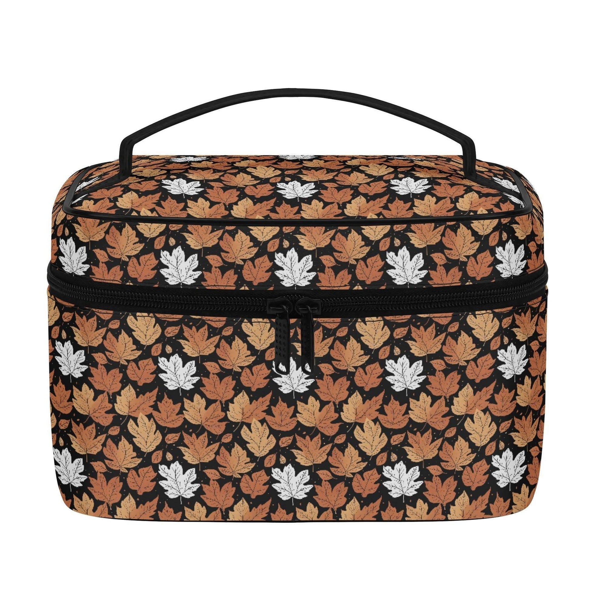 Maple Leaves Leather Cosmetic Bag - DeRose Seasonal