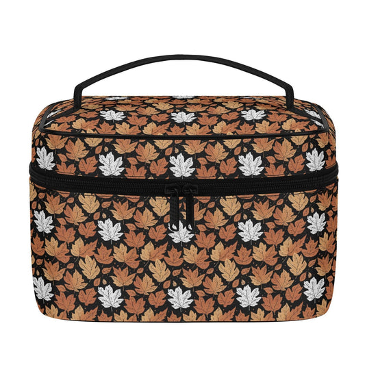 Maple Leaves Leather Cosmetic Bag - DeRose Seasonal