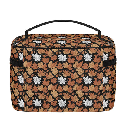 Maple Leaves Leather Cosmetic Bag - DeRose Seasonal