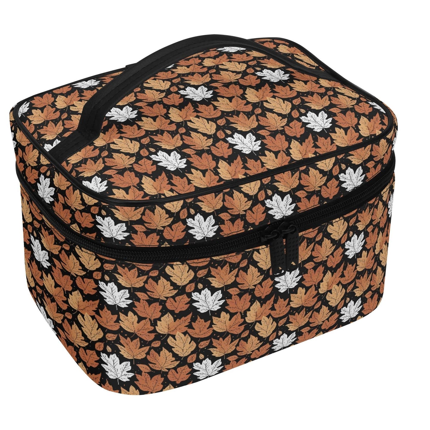 Maple Leaves Leather Cosmetic Bag - DeRose Seasonal