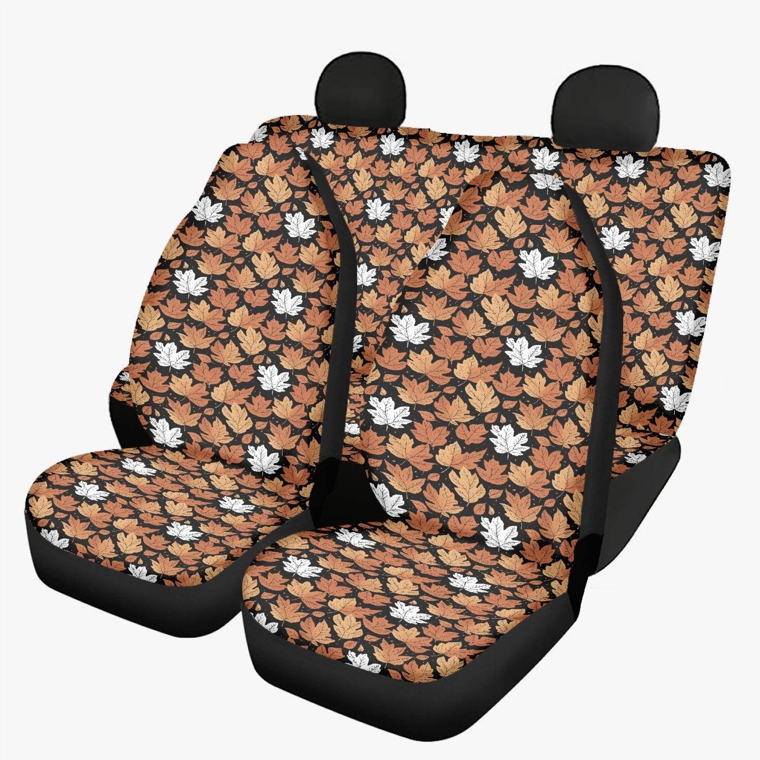 Maple Leaves Microfiber Car Seat Covers - 3Pcs - DeRose Seasonal