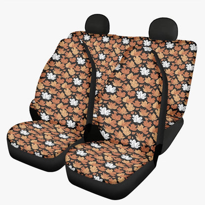 Maple Leaves Microfiber Car Seat Covers - 3Pcs - DeRose Seasonal