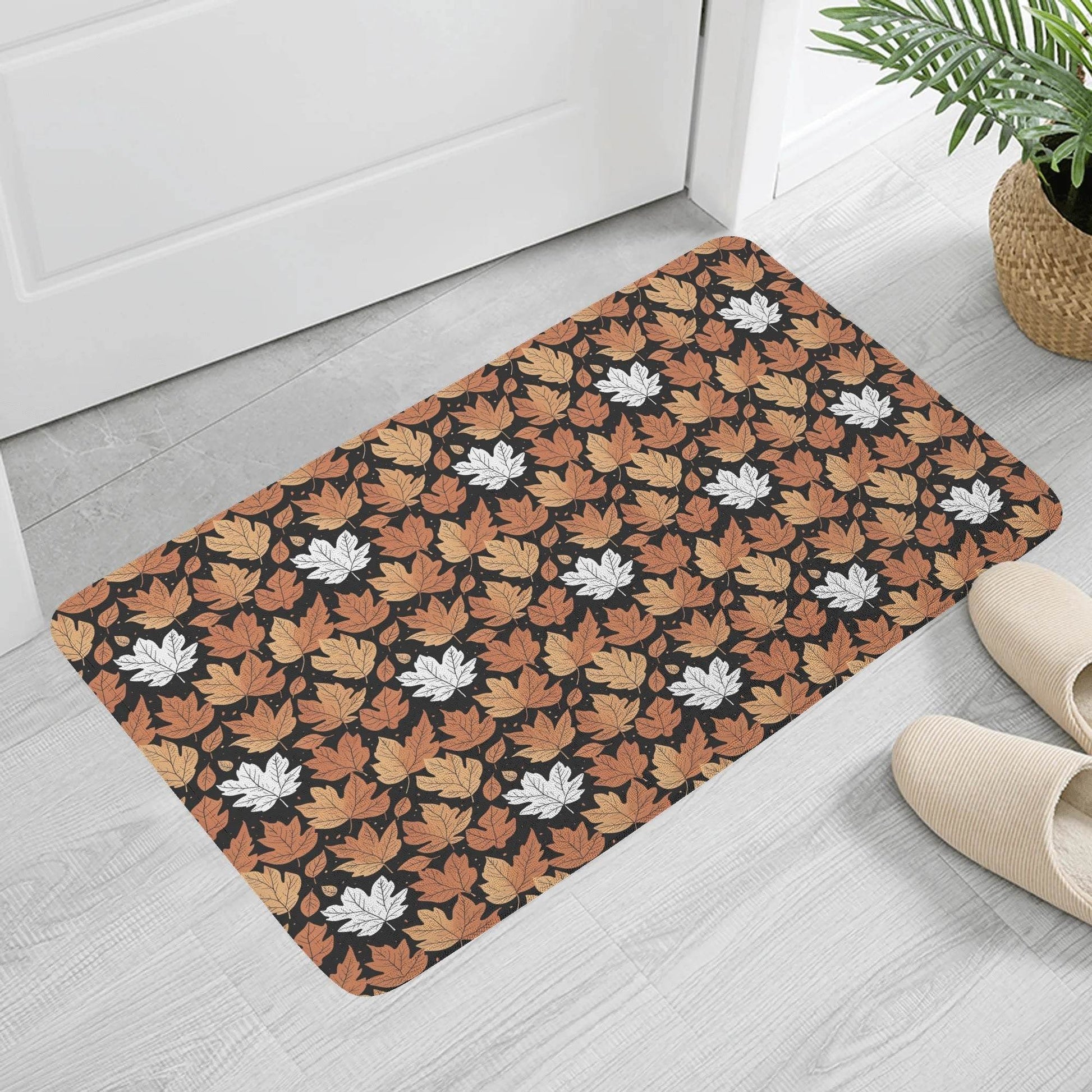 Maple Leaves Plush Indoor Doormat - DeRose Seasonal