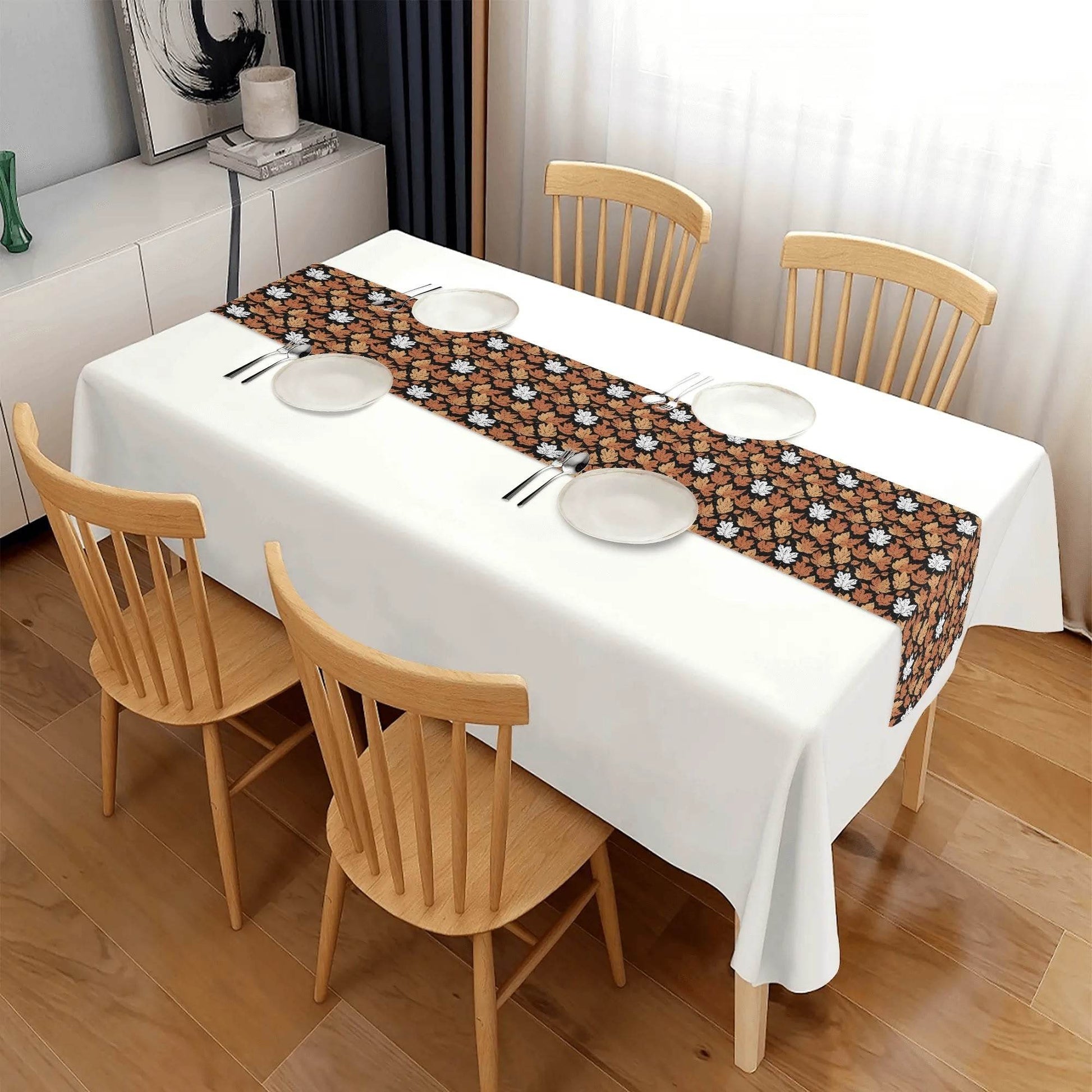 Maple Leaves Polyester Table Runner - DeRose Seasonal