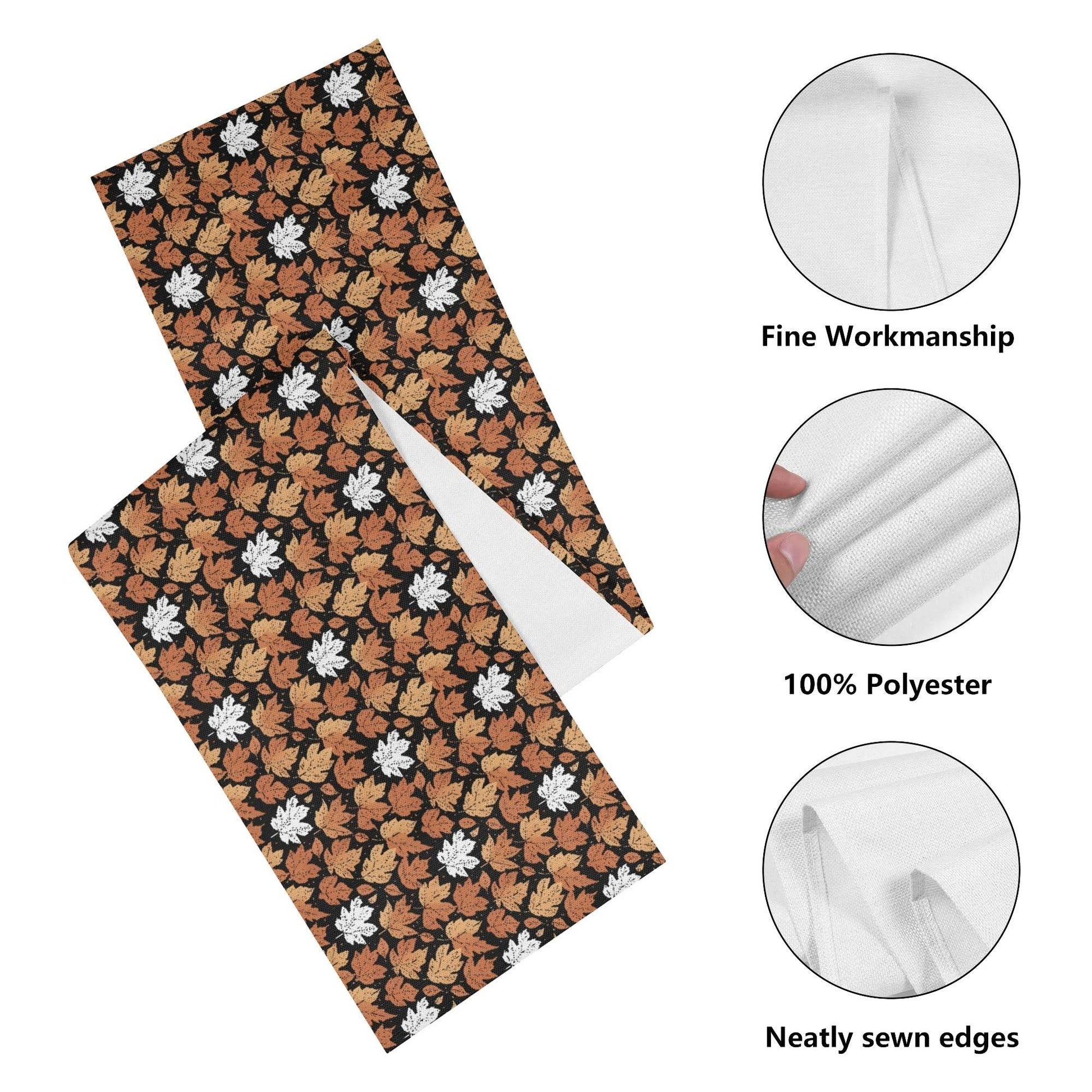 Maple Leaves Polyester Table Runner - DeRose Seasonal