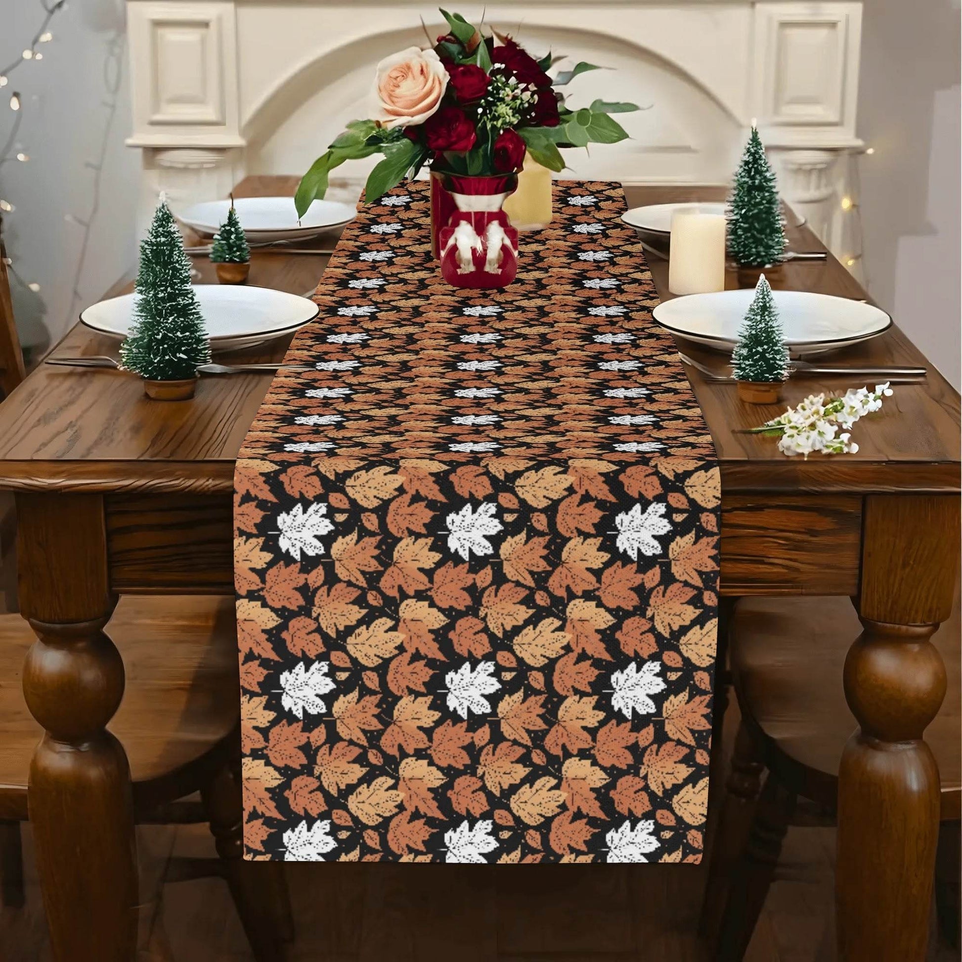 Maple Leaves Polyester Table Runner - DeRose Seasonal