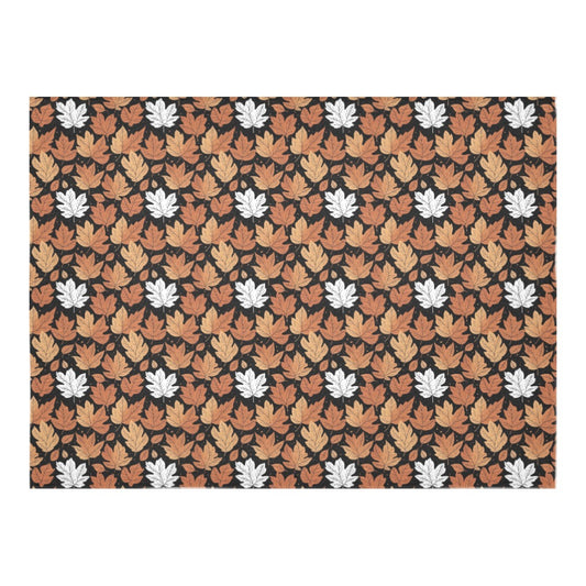 Maple Leaves Polyester Tablecloth Polyester Tablecloth 70"x 52" DeRose Seasonal