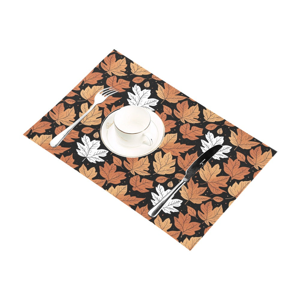 Maple Leaves Table Placemat (set of 6) Placemats 12" x 18" (Set of 6) DeRose Seasonal