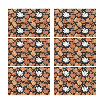 Maple Leaves Table Placemat (set of 6) Placemats 12" x 18" (Set of 6) DeRose Seasonal