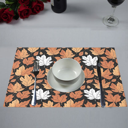 Maple Leaves Table Placemat (set of 6) Placemats 12" x 18" (Set of 6) DeRose Seasonal