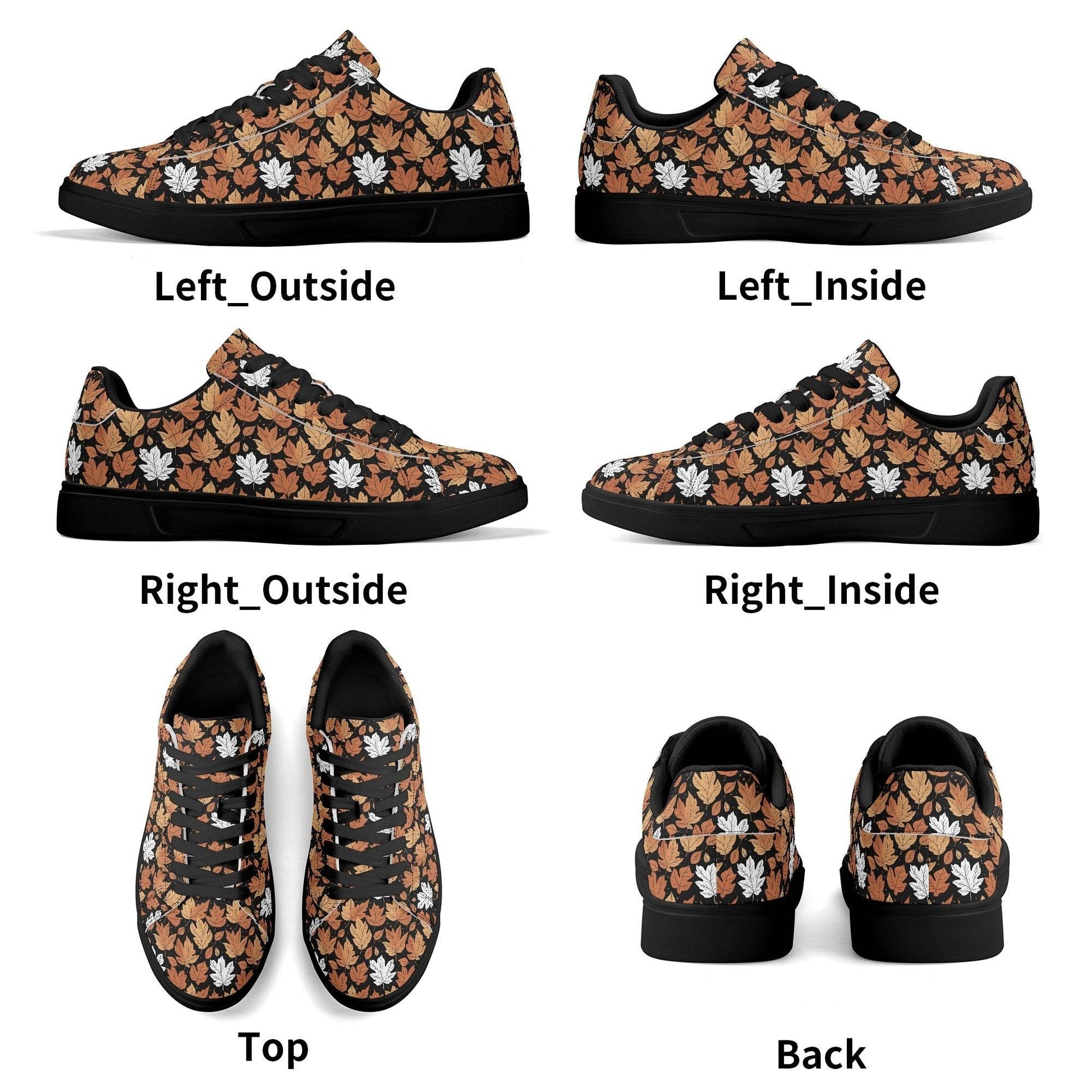 Maple leaves Adult Lightweight Brand Low Top Leather Shoes - DeRose Seasonal
