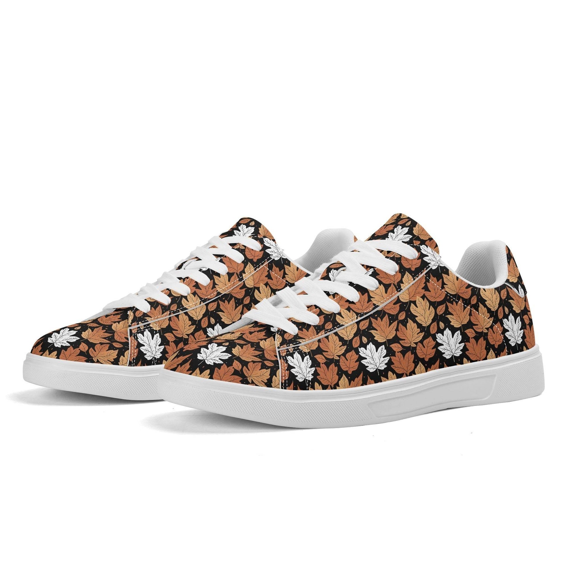 Maple leaves Adult Lightweight Brand Low Top Leather Shoes - DeRose Seasonal