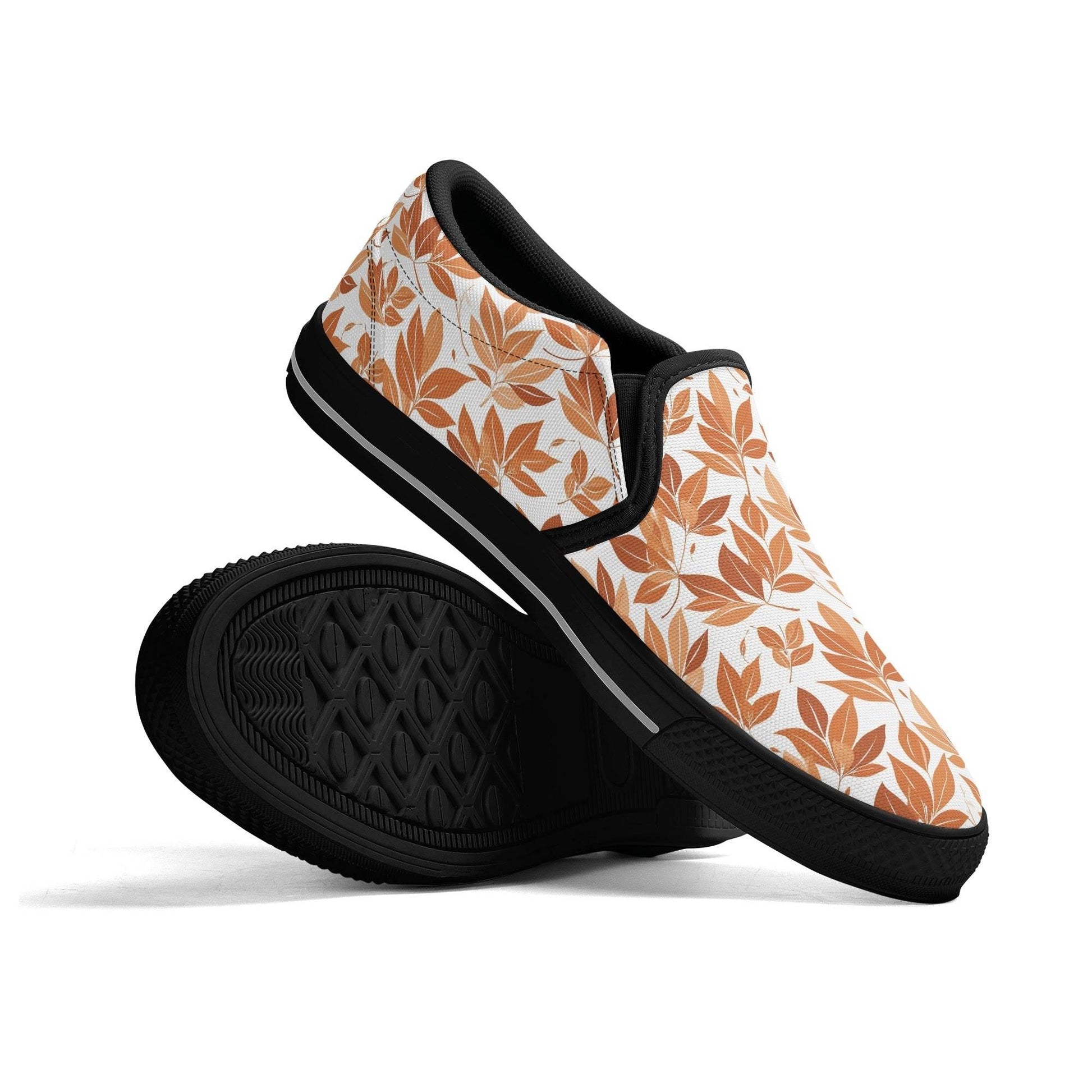 Men's Autumn Leaves Rubber Slip On Shoes - DeRose Seasonal