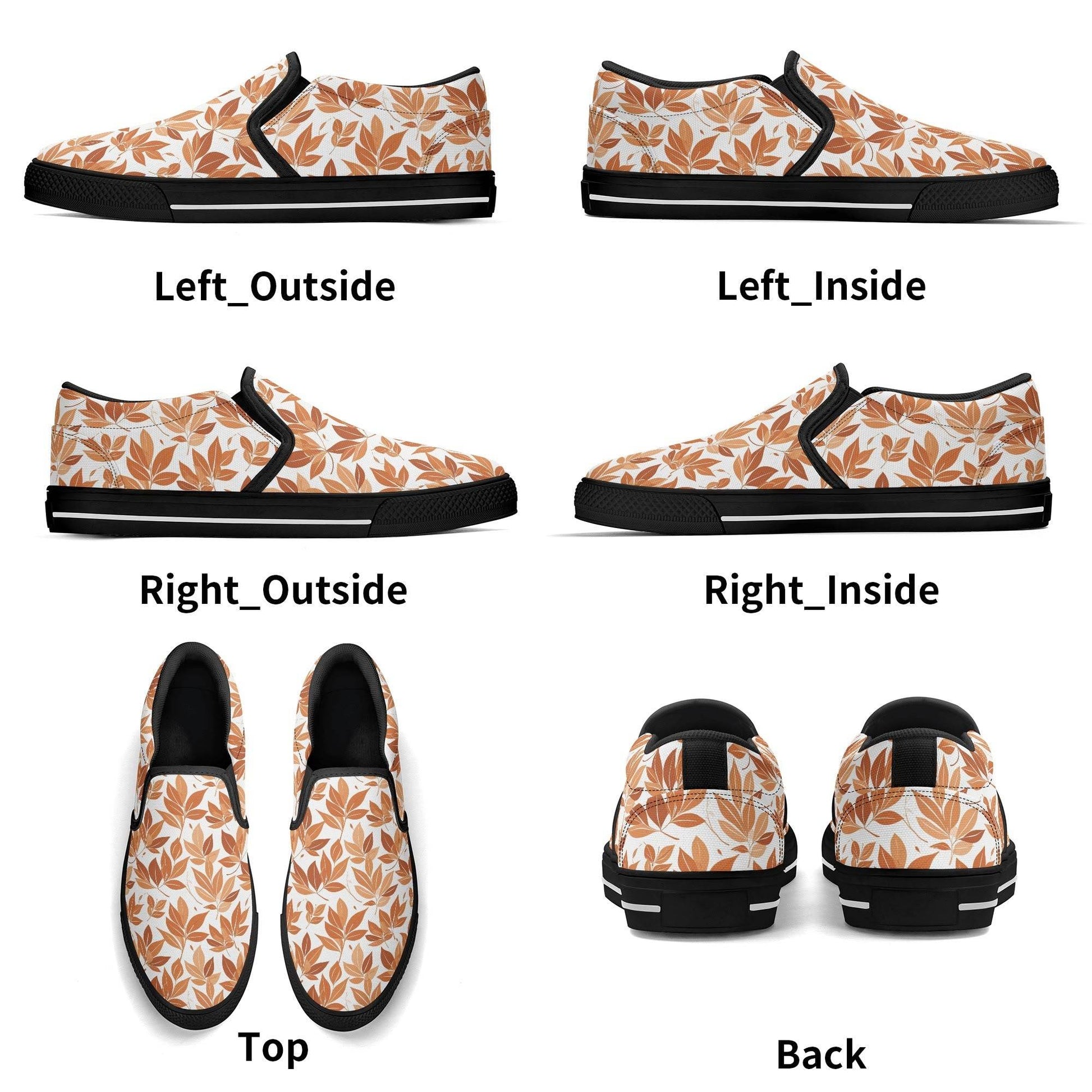 Men's Autumn Leaves Rubber Slip On Shoes - DeRose Seasonal