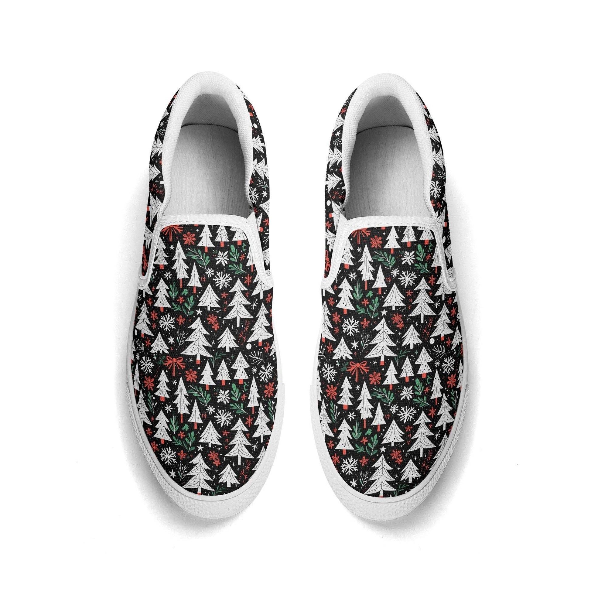 Men's Christmas Tree Rubber Slip On Shoes - DeRose Seasonal