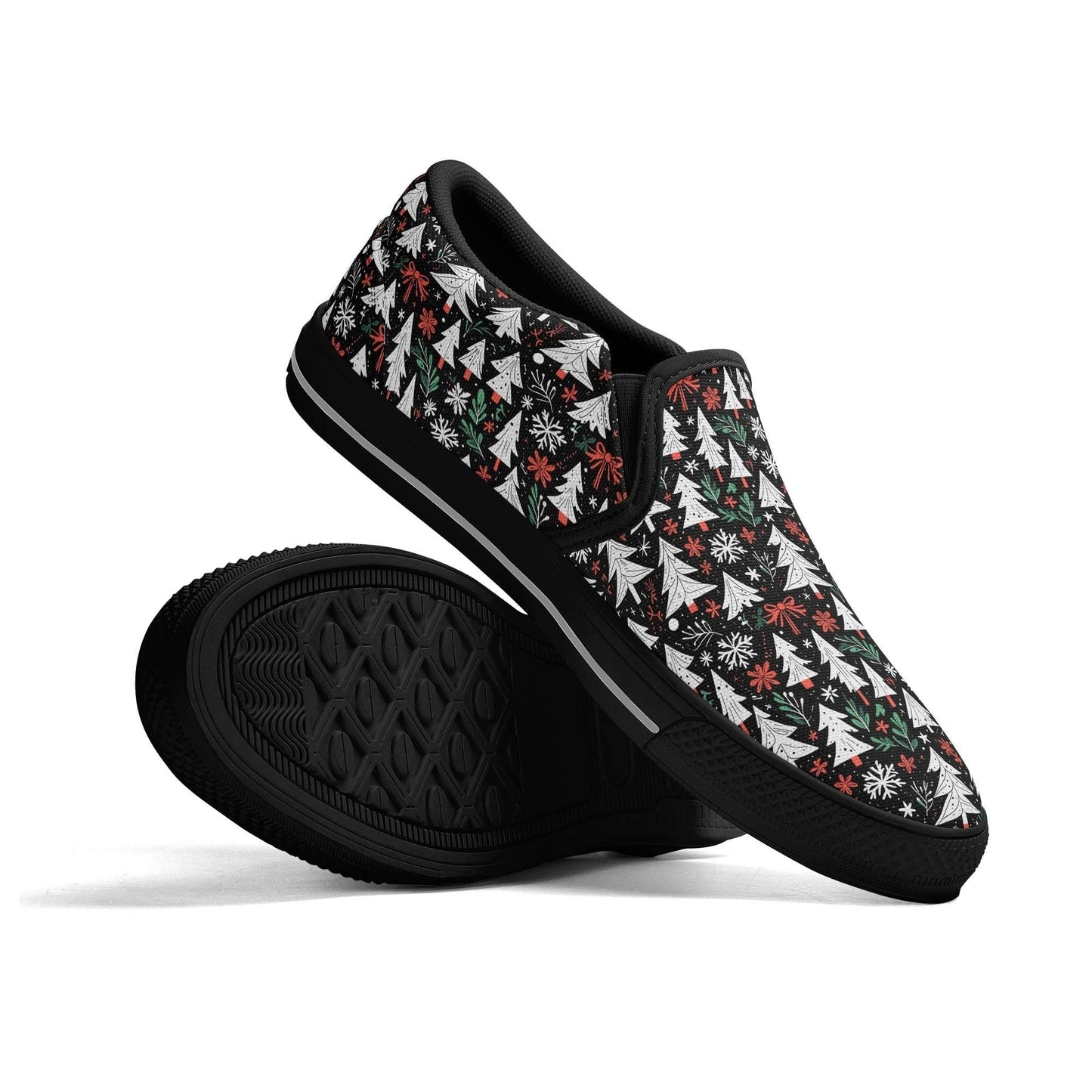 Men's Christmas Tree Rubber Slip On Shoes - DeRose Seasonal