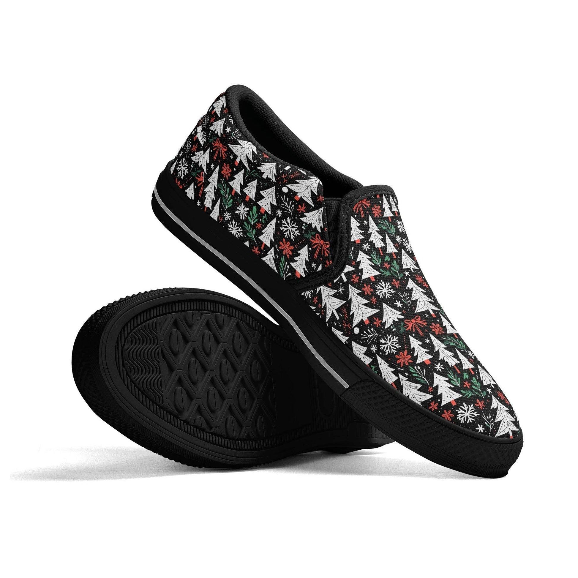 Men's Christmas Tree Rubber Slip On Shoes - DeRose Seasonal