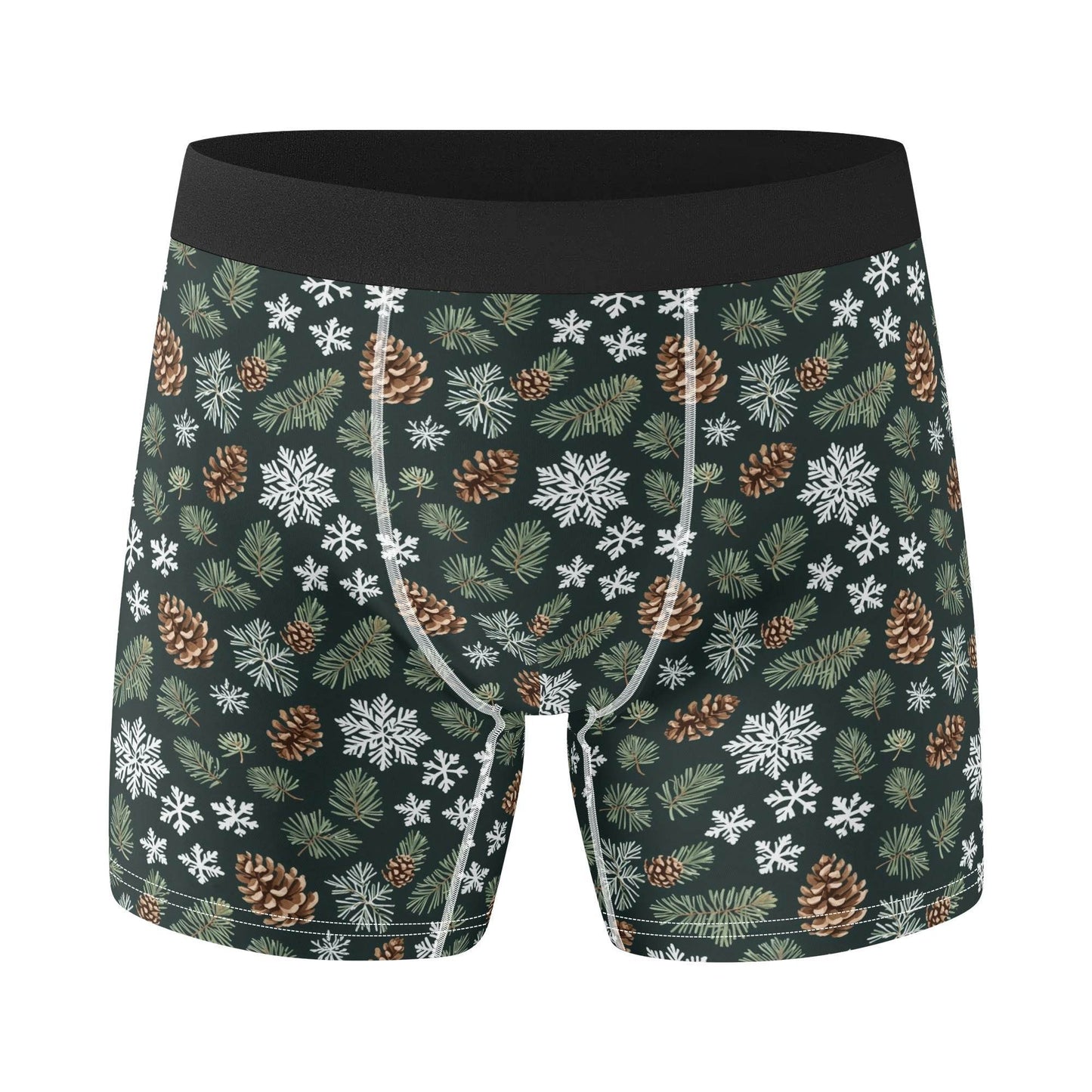 Men's Classic Snowflake Pine Stretch Trunks & Underwear - DeRose Seasonal
