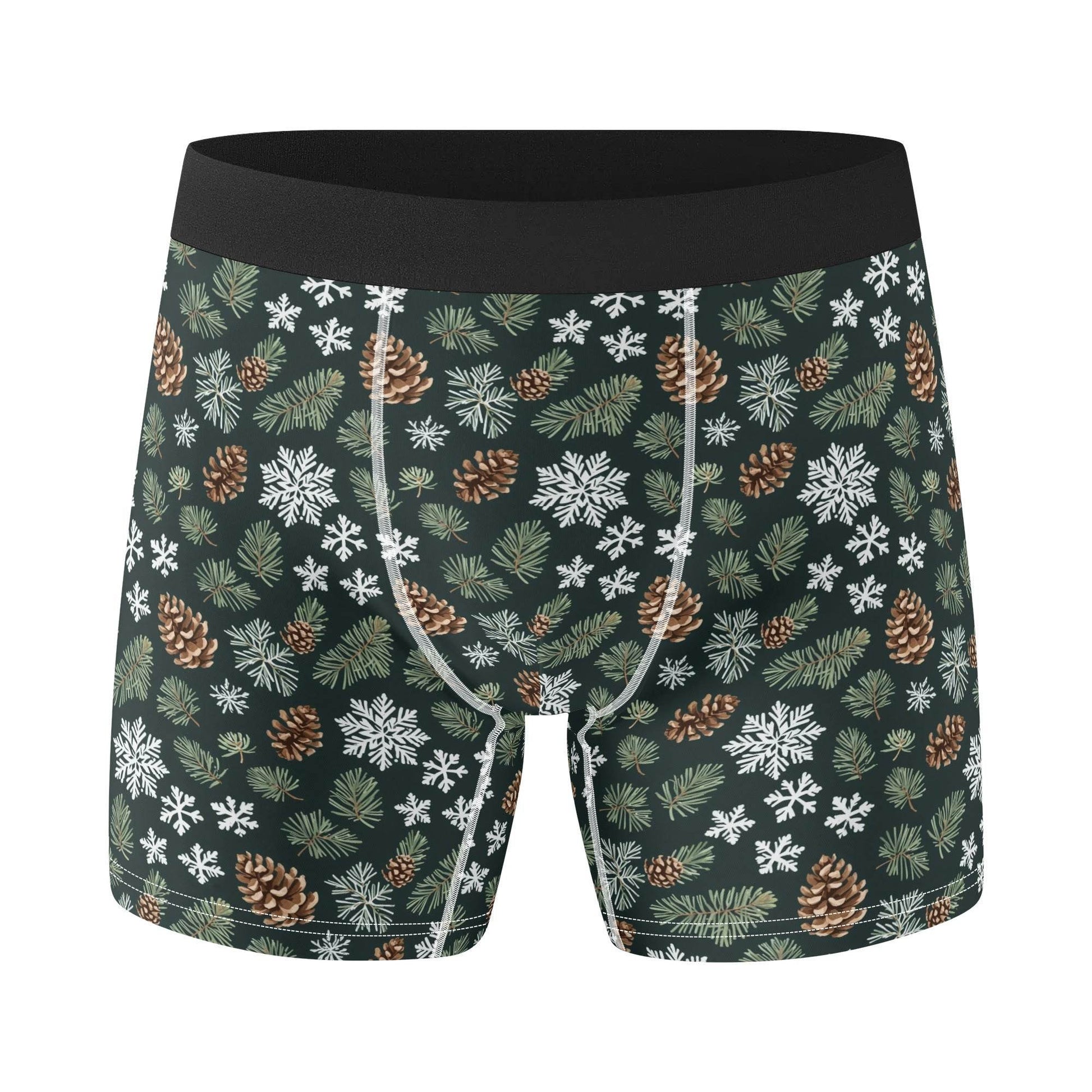Men's Classic Snowflake Pine Stretch Trunks & Underwear - DeRose Seasonal