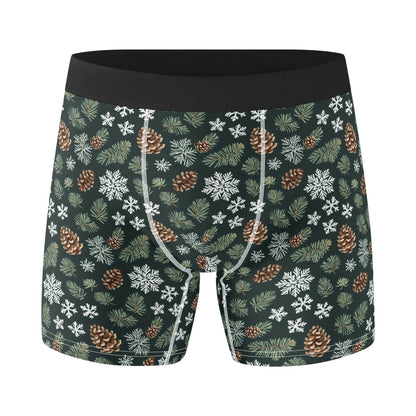 Men's Classic Snowflake Pine Stretch Trunks & Underwear - DeRose Seasonal
