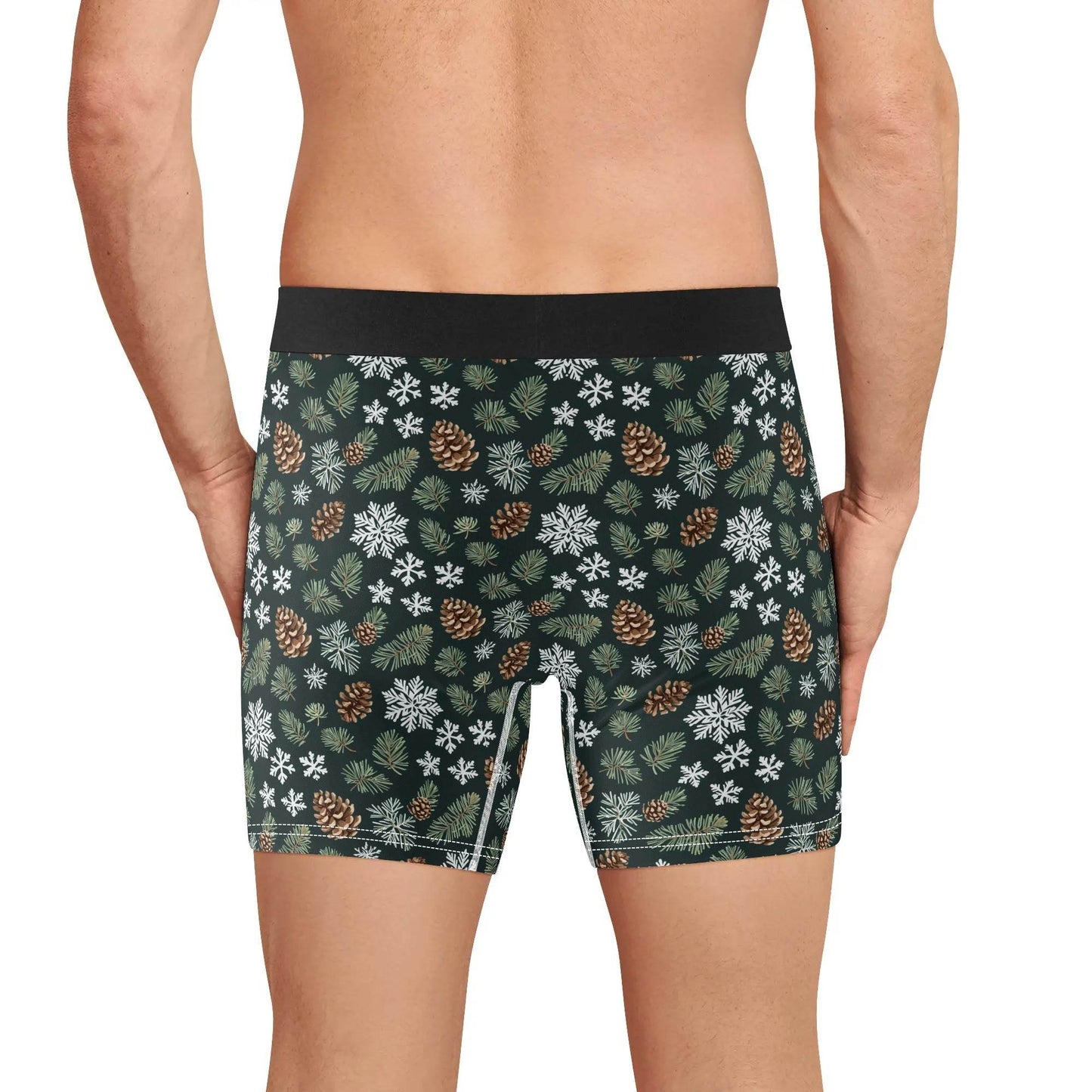 Men's Classic Snowflake Pine Stretch Trunks & Underwear - DeRose Seasonal