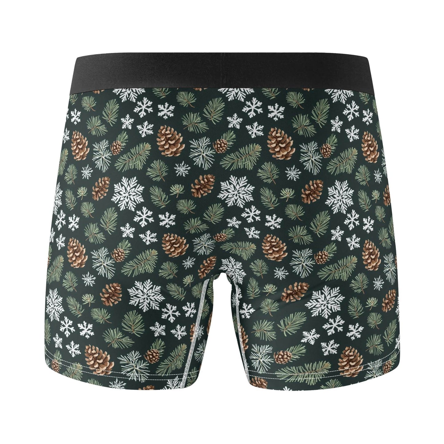 Men's Classic Snowflake Pine Stretch Trunks & Underwear - DeRose Seasonal