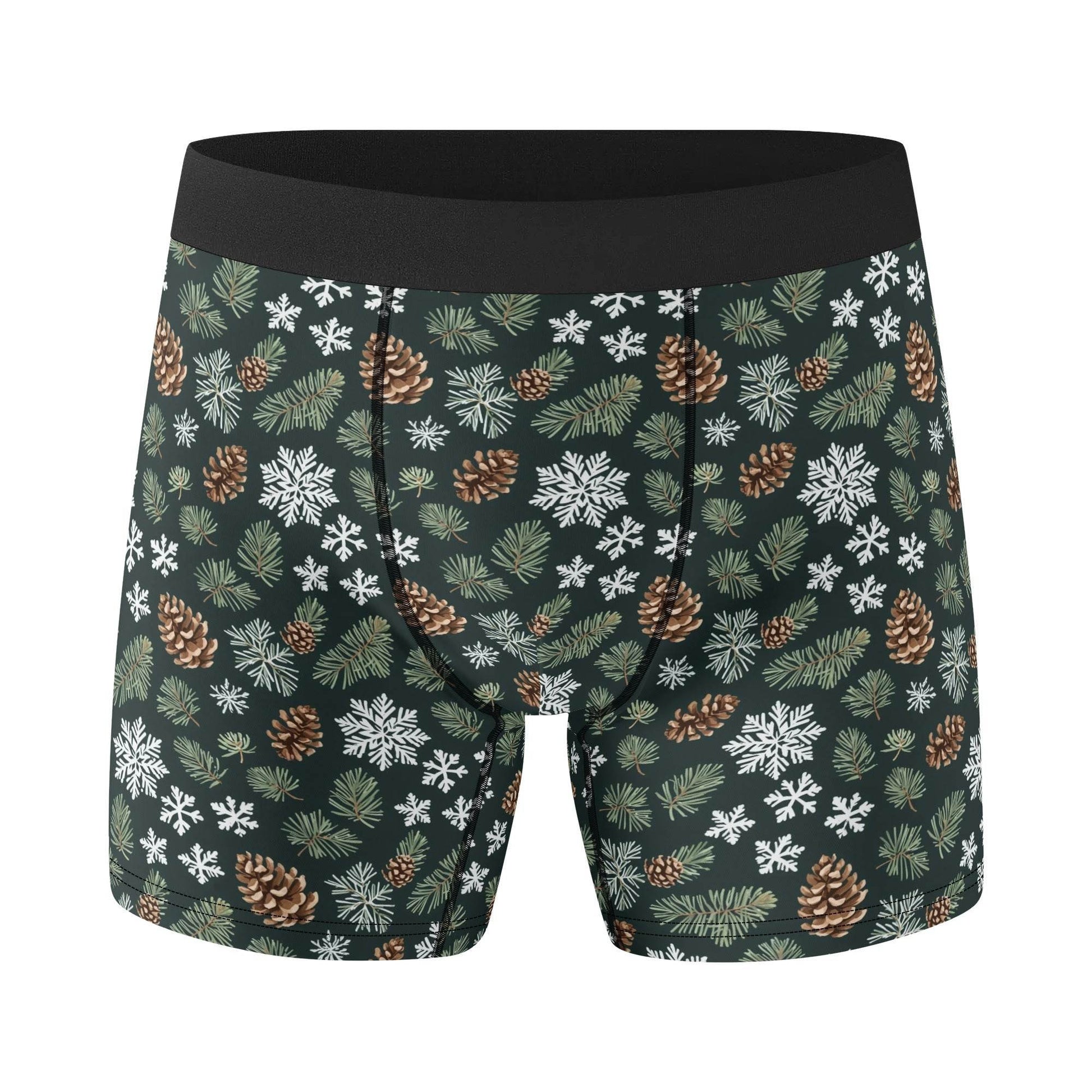 Men's Classic Snowflake Pine Stretch Trunks & Underwear - DeRose Seasonal