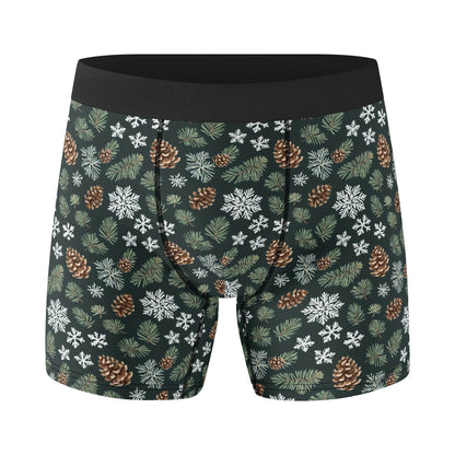 Men's Classic Snowflake Pine Stretch Trunks & Underwear - DeRose Seasonal
