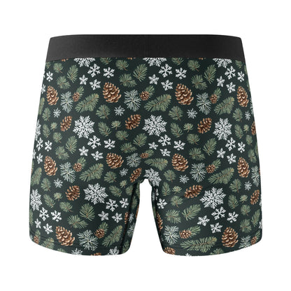 Men's Classic Snowflake Pine Stretch Trunks & Underwear - DeRose Seasonal