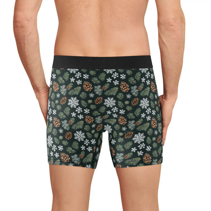 Men's Classic Snowflake Pine Stretch Trunks & Underwear - DeRose Seasonal