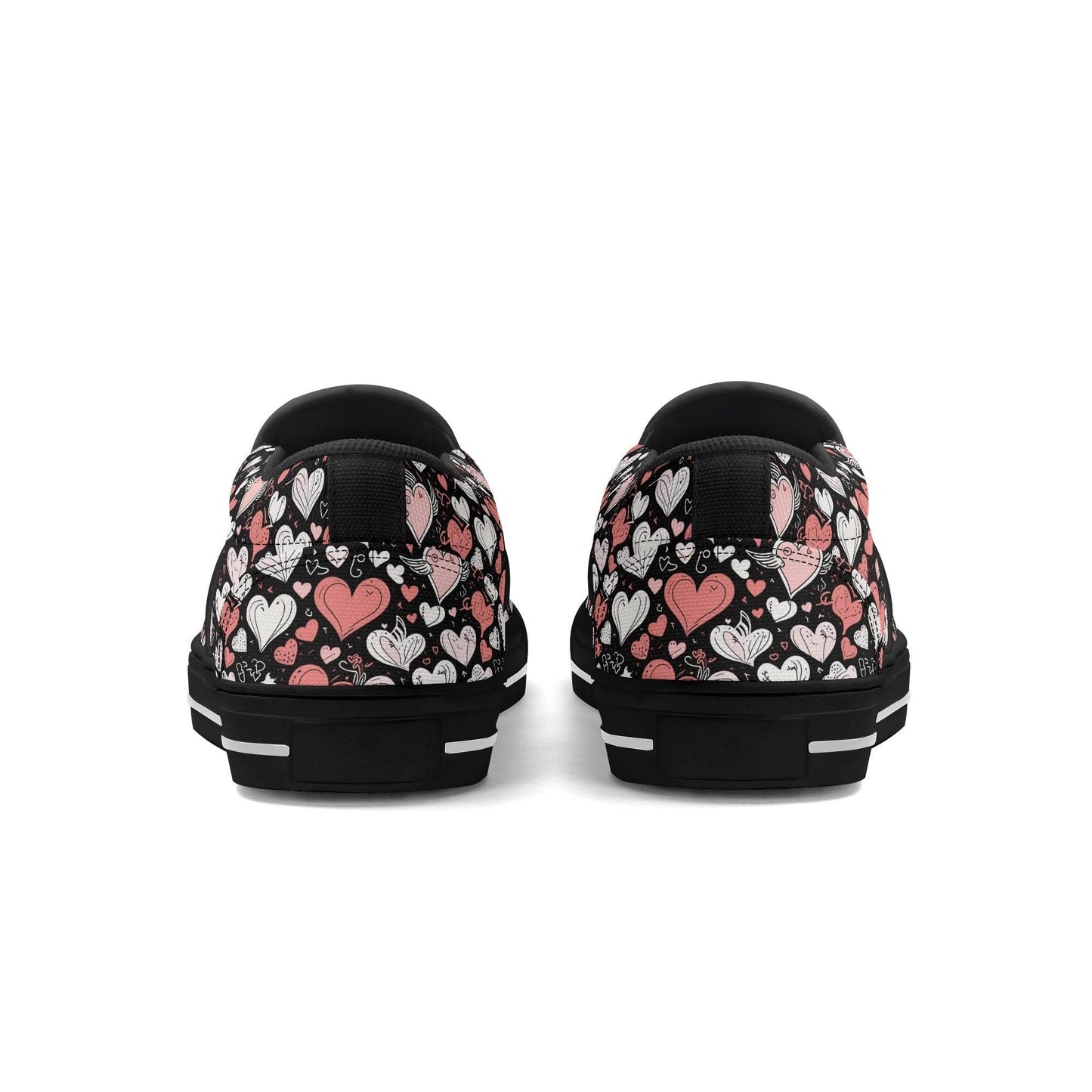 Men's Colorful Hearts Rubber Slip On Shoes - DeRose Seasonal