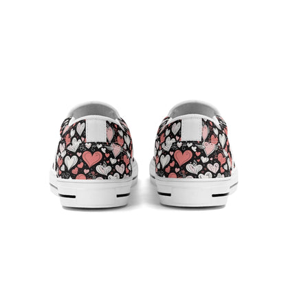 Men's Colorful Hearts Rubber Slip On Shoes - DeRose Seasonal
