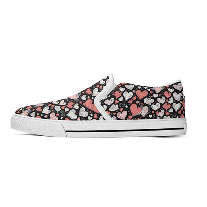 Men's Colorful Hearts Rubber Slip On Shoes - DeRose Seasonal