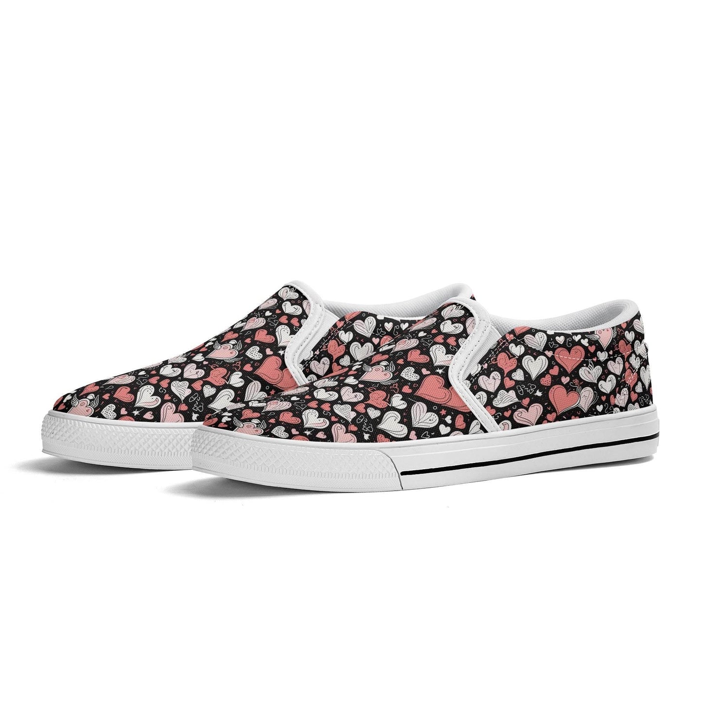 Men's Colorful Hearts Rubber Slip On Shoes - DeRose Seasonal