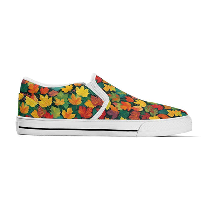 Men's Colorful Leaves Rubber Slip On Shoes - DeRose Seasonal