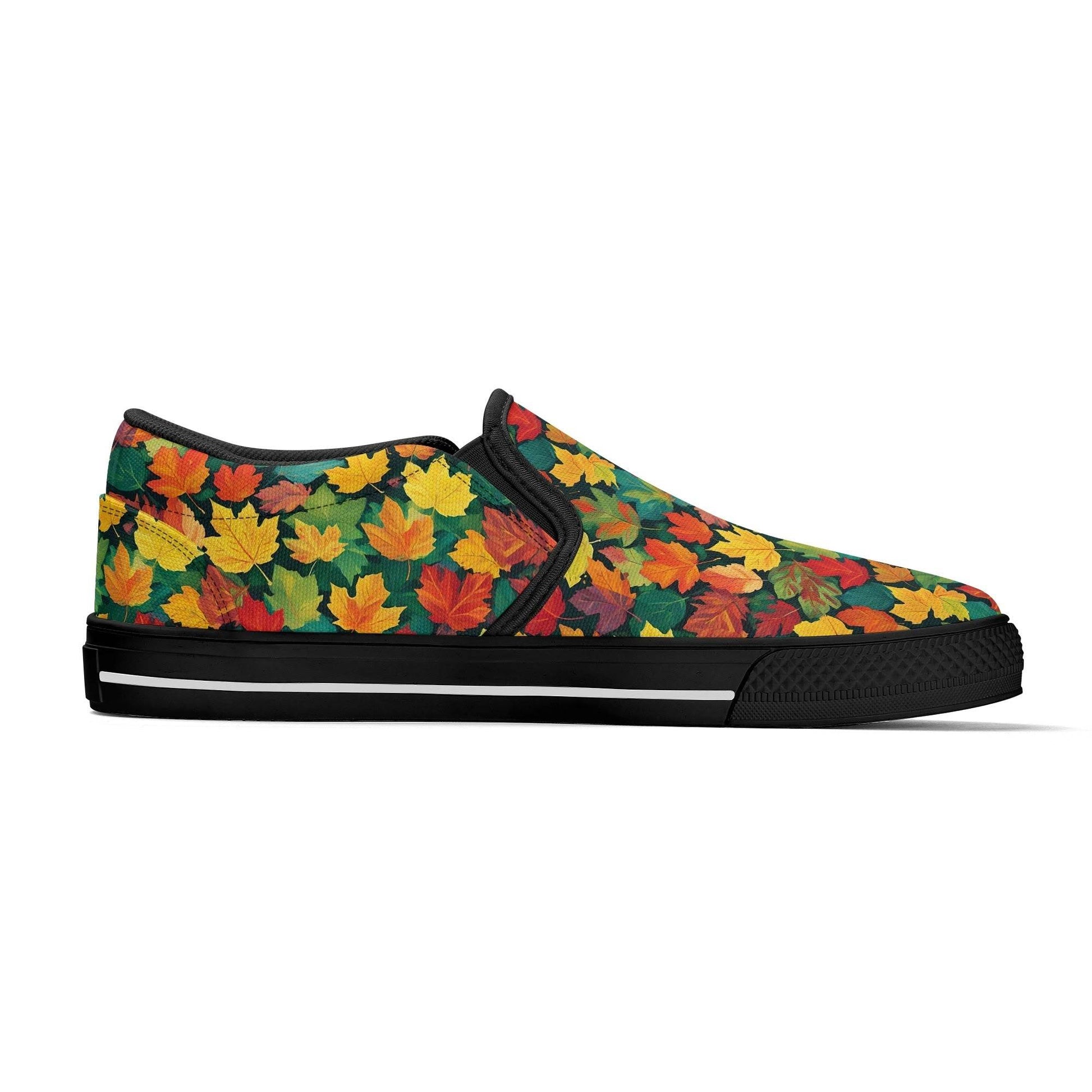 Men's Colorful Leaves Rubber Slip On Shoes - DeRose Seasonal