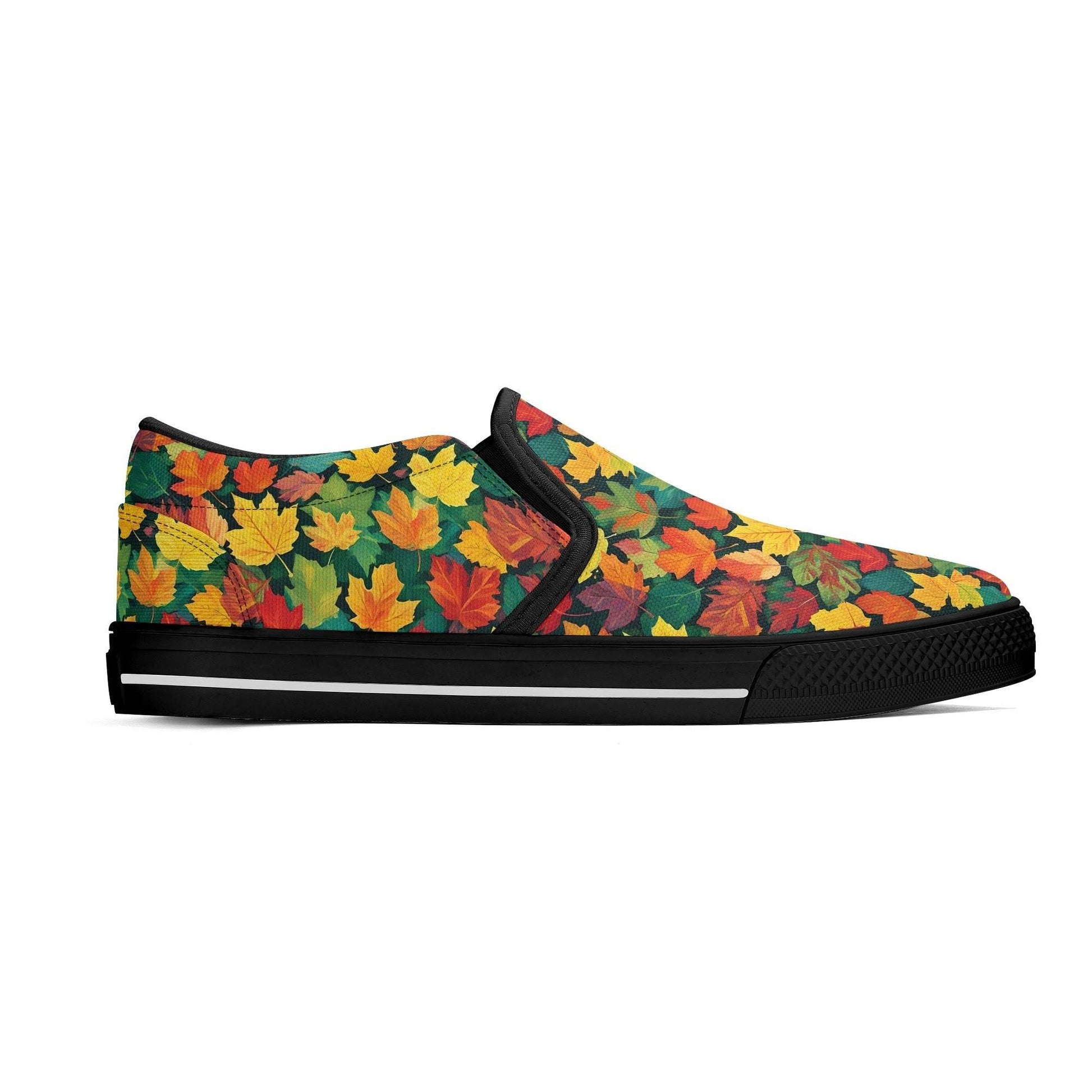 Men's Colorful Leaves Rubber Slip On Shoes - DeRose Seasonal