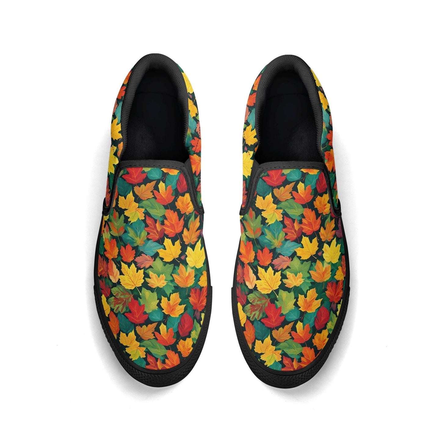 Men's Colorful Leaves Rubber Slip On Shoes - DeRose Seasonal