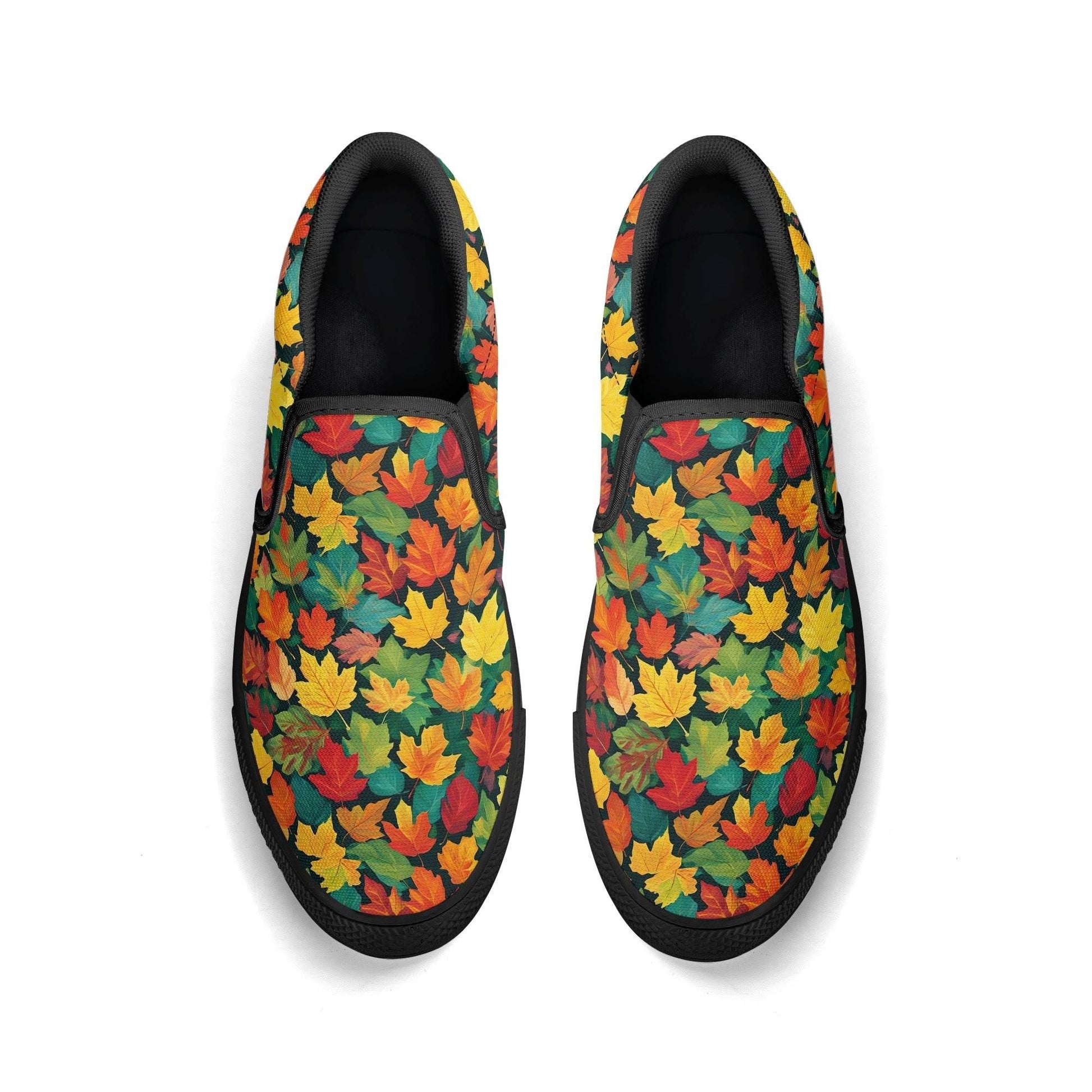 Men's Colorful Leaves Rubber Slip On Shoes - DeRose Seasonal