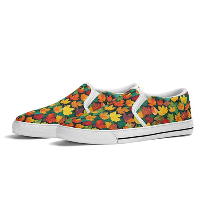 Men's Colorful Leaves Rubber Slip On Shoes - DeRose Seasonal