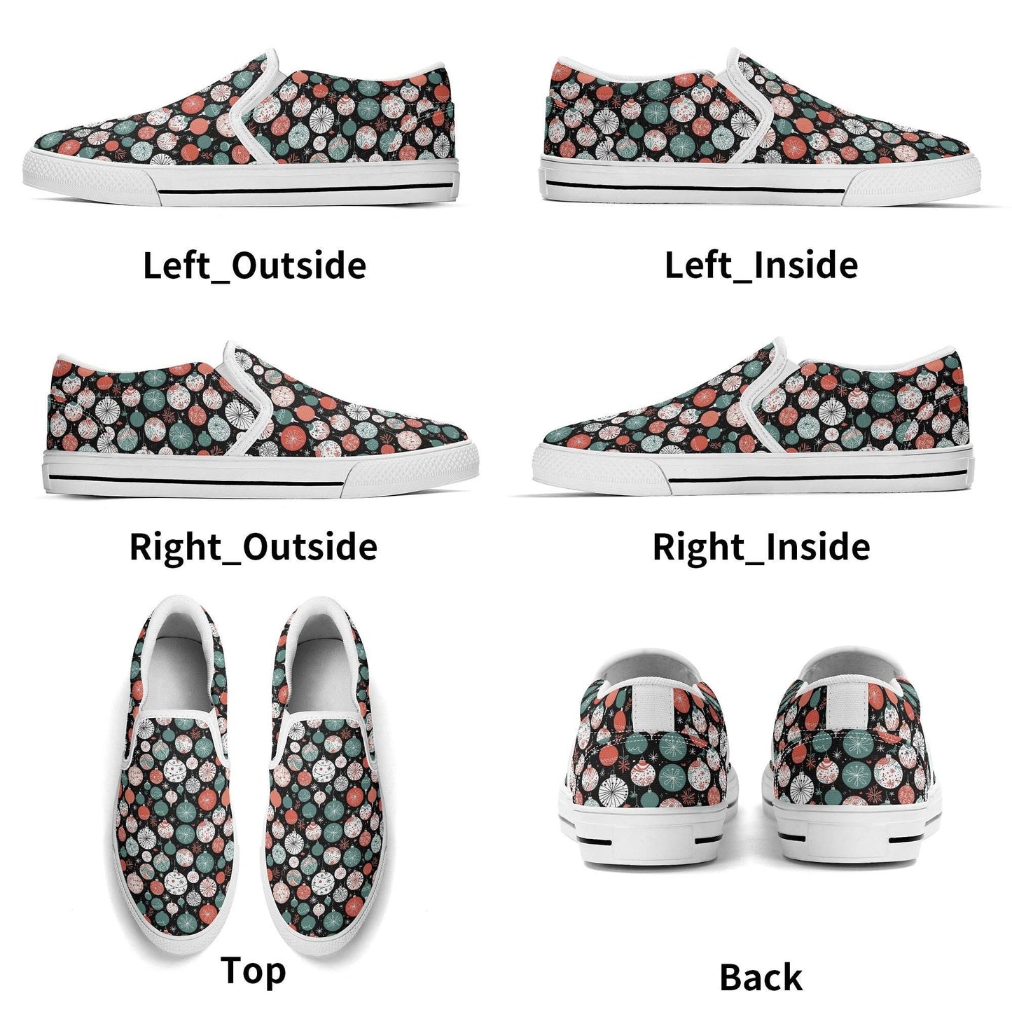 Men's Colorful Ornament Rubber Slip On Shoes - DeRose Seasonal