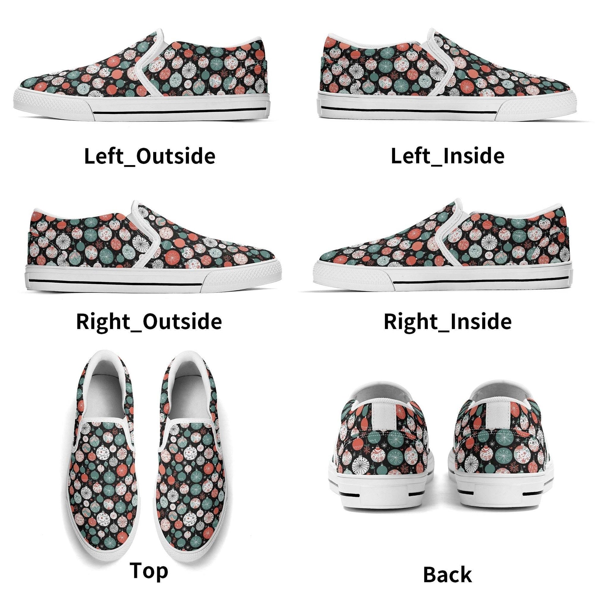 Men's Colorful Ornament Rubber Slip On Shoes - DeRose Seasonal